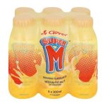 Clover Super M Medium Fat Banana Milk 6 X 300ML