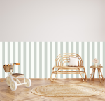Striped Panel Wall Sticker- Sage Green