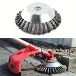 1PC Trimmer Cutter Head Steel Wire Wheel Garden Weed Brush Lawn Mower Grass Eater Trimmer Brush Cutter Tools Universal Straight