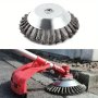 1PC Trimmer Cutter Head Steel Wire Wheel Garden Weed Brush Lawn Mower Grass Eater Trimmer Brush Cutter Tools Universal Straight Shaft Trimmer For Rust