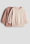 2-PACK Cotton Sweatshirts - Dusty Pink & Light Pink