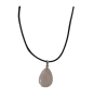 Earth Stone Collection - Teardrop Rose Quartz Stone Necklace