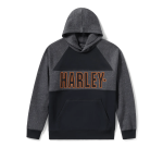 Bar Font Colorblock Pullover Hoodie