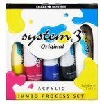 Daler Rowney System 3 Acrylic Paint Jumbo Process Set - 5 X 150ML
