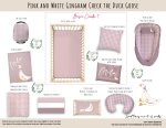 Cot Duvet Bedding Duck Goose Pink And White Gingham Check The Duck Goose