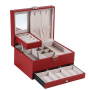 Beauticka Pu Leather Jewellery Box Organizer With Drawer - Red