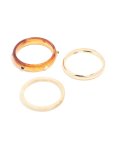 Goldair Gold & Brown Acrylic Bangles 3-PACK