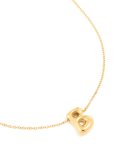 Waterproof Stainless Steel Large Bubble Letter J Cord Necklace