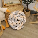 3 Strand Braided Cot Bumper 3M Grey Beige And Safari In Stock