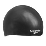 Speedo Plain Junior Moulded Silicone Swimcap Black