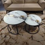 2-PIECE Round Coffee Table Set
