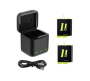 Triple Battery Charger Box For Gopro Hero 12/11/10/9 Black