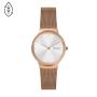 Freja Two-hand Rose Gold-tone Stainless Steel Mesh Watch - SKW3020