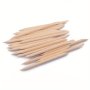 20Pcs Nail Art Orange Wood Stick Cuticle Pusher Remover Pedicure Tool Double Ended Sticks For Manicure