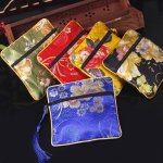 1PC Fashion Jewelry Pouch Jewelry Bag Zipper Bag Trinket Bag Packaging Bag Flannelette Bag Gift Bag Storage Bag Buddha Bead Bag