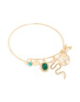Goldair Gold Snake & Tree Of Life Charm Bangle