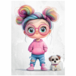 Fabric Paint Sling Quirky Girl