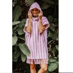 Lizzard Cranberry Hooded Beach Towel