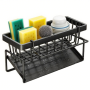 Kitchen Over The Sink Drying Rack Sink Sponge Caddy Organizer