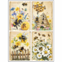 Tear Resistant Deco Print A6 Bee Garden