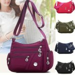 Waterproof Crossbody Bag Casual Shoulder Bag Trendy Zipper Purse