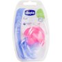 Chicco Physio Soft Silicon Soother Pink & Lilac 6-12 Months 2 Piece