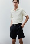 Regular Fit Textured Polo Shirt - White
