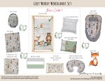 Cot Duvet Bedding Grey Woody Woodlands Set