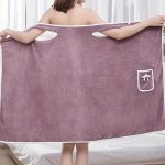 1PC Wearable Bath Towel Bowknot Coral Velvet Bath Skirt For Adults Water Absorption Quick Drying Bath Towel No Hair Loss Bath Su