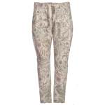 Flower Leaf Print Pant - Stone L xl