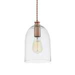 Bell Copper And Glass Pendant Light