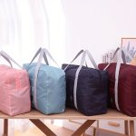 Vintage Style Large Capacity Oxford Cloth Travel Duffel Bag Foldable And Portable Multi-functional Flight Bag With Durable Handl