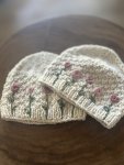 Embroidered Roses Beanie