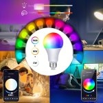 Smart Light Bulb For Home Bedroom Wireless Light Bulbs With Tuya Smart&smart Life App Control Rgb+ww+cw LED Color Changing Bulbs