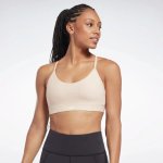 Reebok Women's Lux Strappy Sports Bra - Soft Ecru - Md