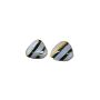 Stylish Sterling Silver Mother-of-pearl Striped Women's Earrings