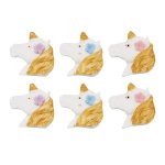Unicorn Head Pack Of 6
