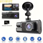 Gyioeupt 2.0-INCH High-definition Front And Rear Dual-lens Car Recorder Configuration 32G High-speed Card Ring Car Recording Car