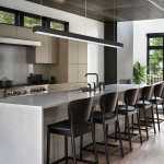 Luke Linear LED Pendant Light Black White 2 Sizes - White Large