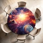 Planets Seven Round Tablecloth