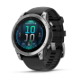 Garmin Fenix E - Stainless Steel With Black Band