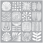 Stencil Abstract Flora
