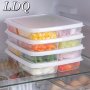 4 Grids Food Storage Box Portable Compartment Refrigerator Freezer Organizer Kitchen Tool Fruit Vegetable Meat Fresh-keeping Box For Restaurant