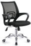 Tocc Zippy Netting Back Typist Office Chair With Chrome Base - Black