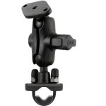 RAM Mounts RAM Handlebar Rail Mount With Zinc Coated U-bolt Base Short Double Socket Arm & Diamond Base Adapter