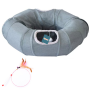 2-IN-1 Cat Tunnel Bed With Hanging Ball Interactive Cat Toy For Cats