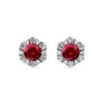 DESTINY Petal Garnet january Birthstone Earring With Swarovski Crystals