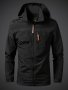 Classic Essential Outdoor Lightweight Hooded Jacket - Waterproof & Windproof Strike Coat With Regular Fit - Perfect For Men In Spring And Autumn