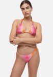 Tanga Bikini Bottoms - Pink & Orange