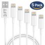 Iphone USB Charging Cable For Iphone 5 & 6 & 7 & 8 & X Pack 5